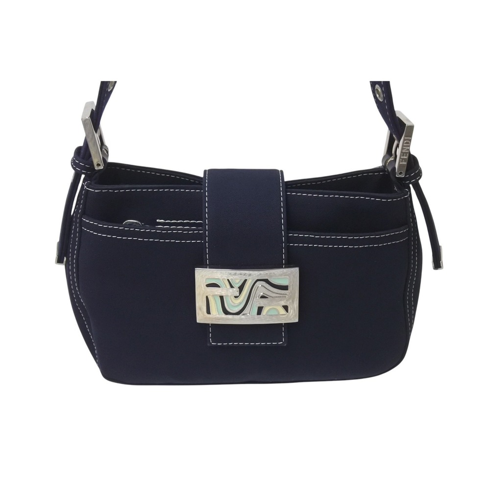 Fendi bag Navy Shoulder Hobo Mamma Bucket One denim Blue